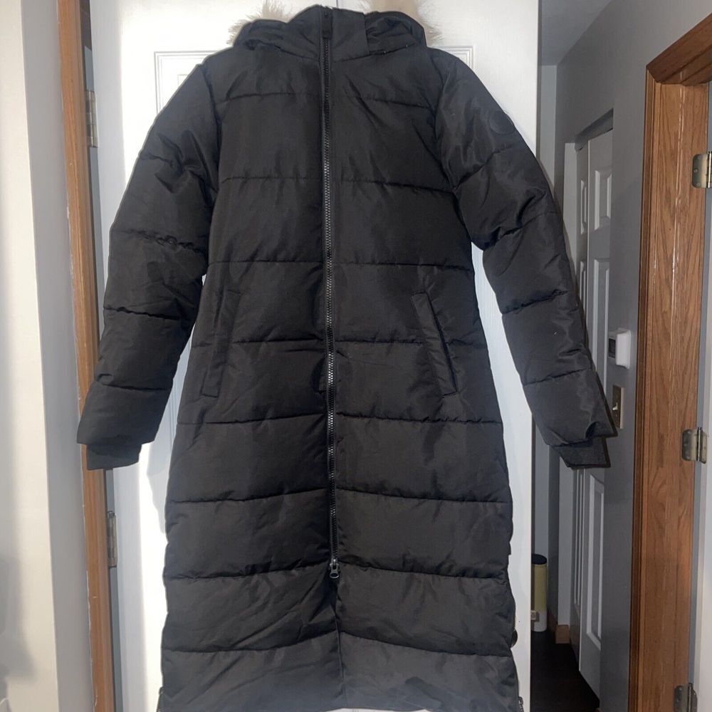 Noize Black Long Puffer Coat